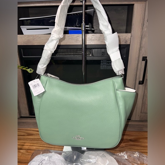 Coach Bags New Coach Rori Shoulder Bag In Washed Green Leather Authentic 398 Poshmark